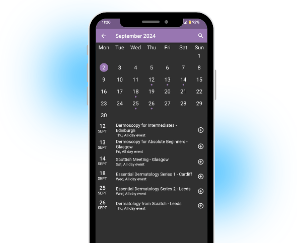 Calendar on phone - school app features.